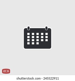Icon calendar. Flat design style. Made vector illustration