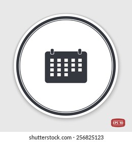 Icon calendar. Flat design style. Made vector illustration