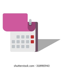 Icon of calendar in flat style