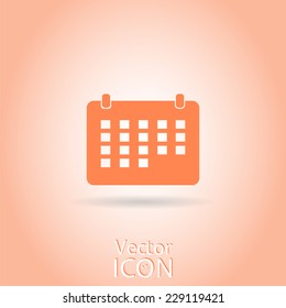 Icon calendar. Flat style. Made in vector