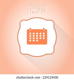 Icon calendar. Flat style. Made in vector