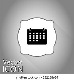 Icon calendar. Flat style. Made in vector