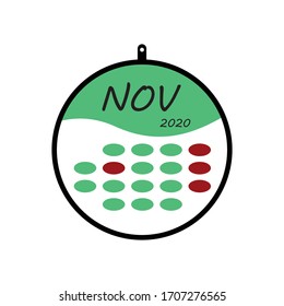Symbol-Kalender-Vektorillustration