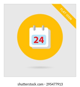 Icon of calendar page with date