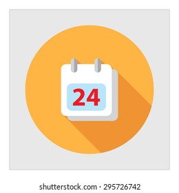 Icon of calendar page with date