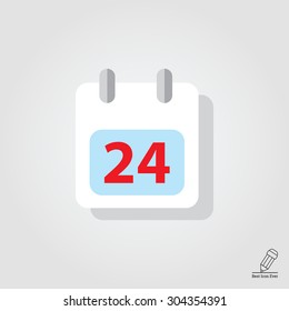 Icon of calendar page with date
