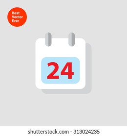 Icon of calendar page with date