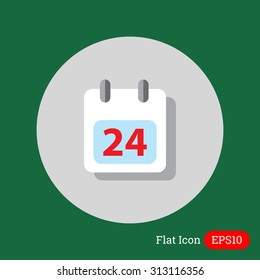 Icon of calendar page with date