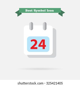 Icon of calendar page with date