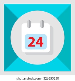 Icon of calendar page with date