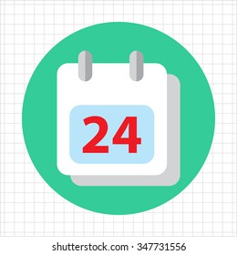 Icon of calendar page with date