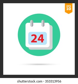 Icon of calendar page with date