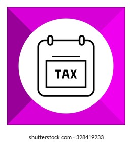 Icon of calendar page with tax note