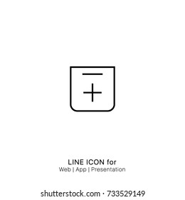 Icon Calendar plus graphic design single icon vector