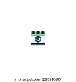 icon calendar Ramadan and Islamic Eid