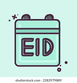 Symbolkalender. in Zusammenhang mit Eid Al Fitr Symbol. islamisch. Ramadhan. einfache Abbildung