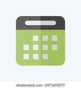 Icon Calendar. related to Rugby symbol. flat style. simple design illustration