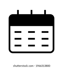 Icon Calendar With Style Glyph