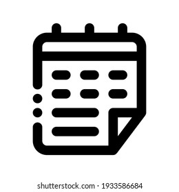 Icon Calendar With Style Outline