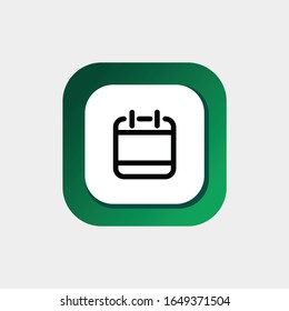 Icono de línea vectora de calendario de iconos, Icono de día, Icono de calendario, Calendario de vectores, Icono de mes