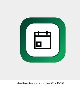 Icono de línea vectora de calendario de iconos, Icono de día, Icono de calendario, Calendario de vectores, Icono de mes