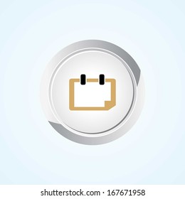 Icon of Calender on Button. Eps-10.