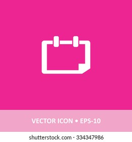 Icon of Calender on Magenta Color Background. Eps-10.