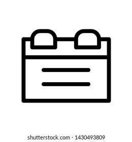 Icon calender vector , template your business . isolated illustration , black white background
