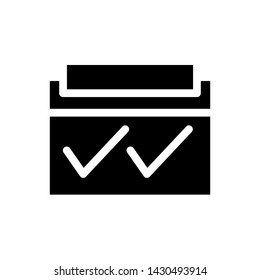 Icon calender vector , template your business . isolated illustration , black white background