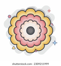 Icon Calendula. related to Flowers symbol. comic style. simple design editable. simple illustration