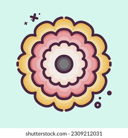 Icon Calendula. related to Flowers symbol. MBE style. simple design editable. simple illustration