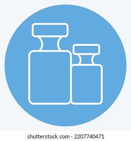 Icon Calibration Weight. suitable for education symbol. blue eyes style. simple design editable. design template vector. simple illustration