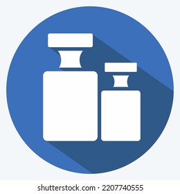 Peso de calibración de iconos. adecuado para el símbolo educativo. estilo de sombra larga. diseño simple editable. vector de plantilla de diseño. ilustración simple