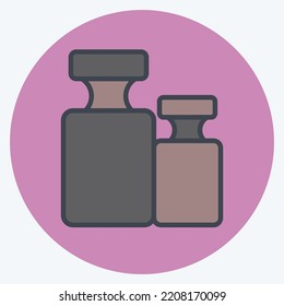 Icon Calibration Weight. suitable for education symbol. color mate style. simple design editable. design template vector. simple illustration