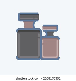 Peso de calibración de iconos. adecuado para el símbolo educativo. estilo garabato. diseño simple editable. vector de plantilla de diseño. ilustración simple