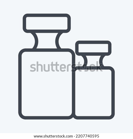 Icon Calibration Weight. suitable for education symbol. line style. simple design editable. design template vector. simple illustration