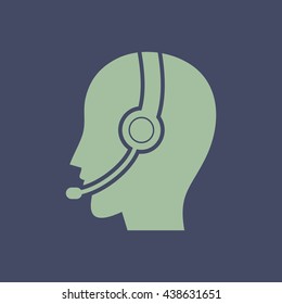 Icon of Call Center, Call operator. Eps-10.