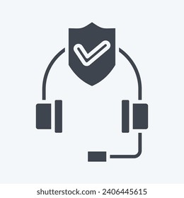 Icon Call Center. related to Finance symbol. glyph style. simple design editable. simple illustration