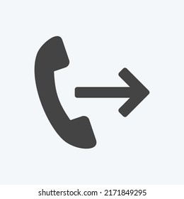 Icon Call forwarding. suitable for Mobile Apps symbol. glyph style. simple design editable. design template vector. simple symbol illustration
