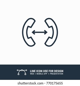 Icon call graphic design single icon vector illustration