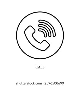 Icon a call, isolated against a clean background.