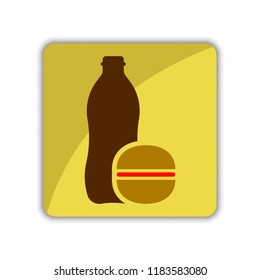 Icon to call the meal delivery menu. Vector illustration on white background
