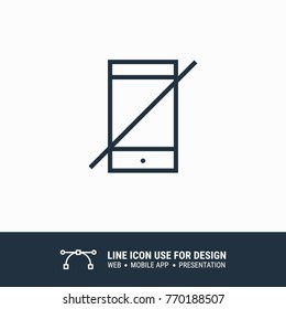 Icon call mute phone ringer silent volume graphic design single icon vector illustration
