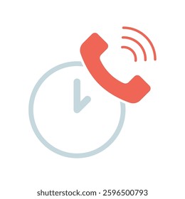 Icon a call time, isolated against a clean background.
