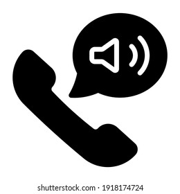 Icon of call volume, glyph design