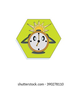 Icon caller alarm clock. Vector.