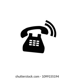 Icon of a caller old phone on a white background
