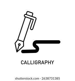 Icon a calligraphy, isolated against a clean background.