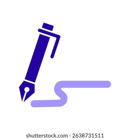 Icon a calligraphy, isolated against a clean background.