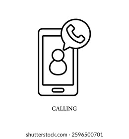 Icon a calling, isolated against a clean background.
